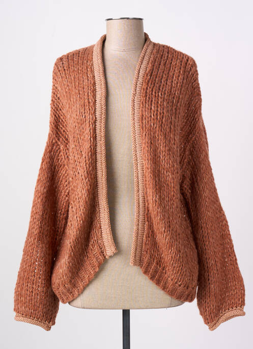 Gilet manches longues marron MILLENIUM pour femme