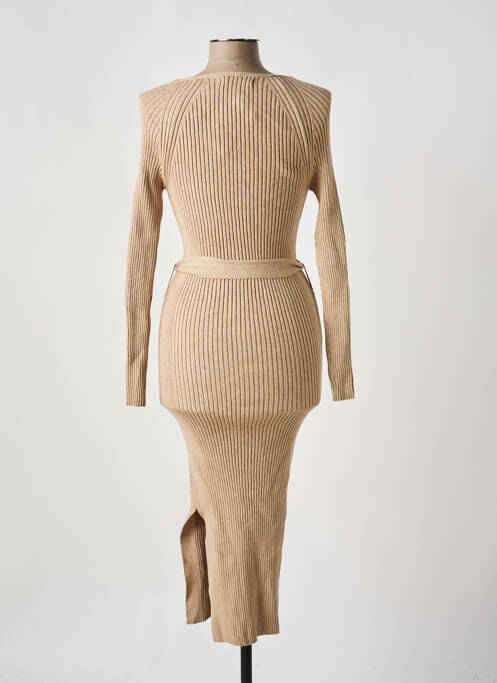 Robe longue beige MANGO pour femme