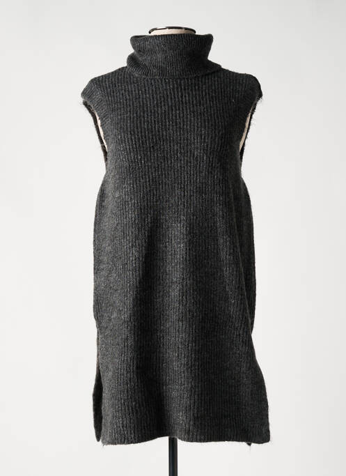 Pull col roulé gris ONLY pour femme