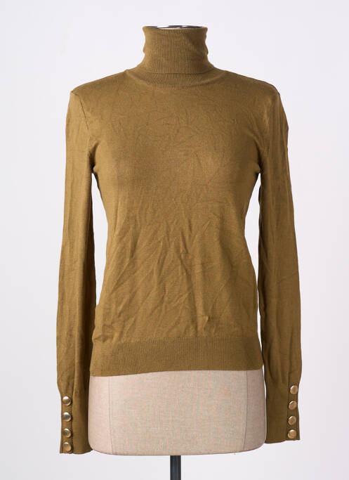 Pull col roulé vert MANGO pour femme