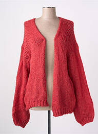Gilet manches longues rouge BELLITA femme