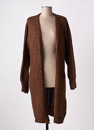 Gilet manches longues marron MORE & MORE femme