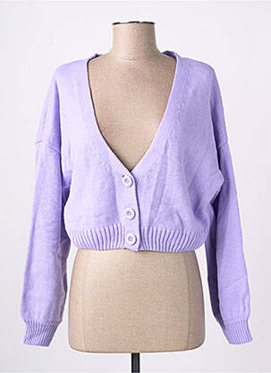 Gilet cache-cœur violet TALLY WEIJL femme