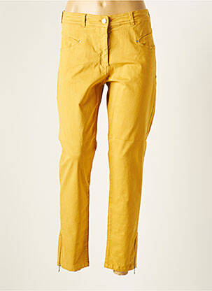 Pantalon 7/8 stretch taille normale jaune PAUL BRIAL femme