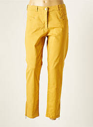Pantalon 7/8 stretch taille normale jaune PAUL BRIAL femme