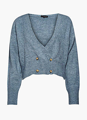 Gilet manches longues bleu ASTRID BLACK LABEL femme