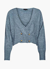 Gilet manches longues bleu ASTRID BLACK LABEL pour femme seconde vue