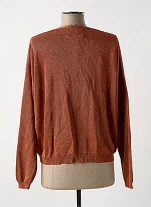 Gilet manches longues orange BELLITA femme