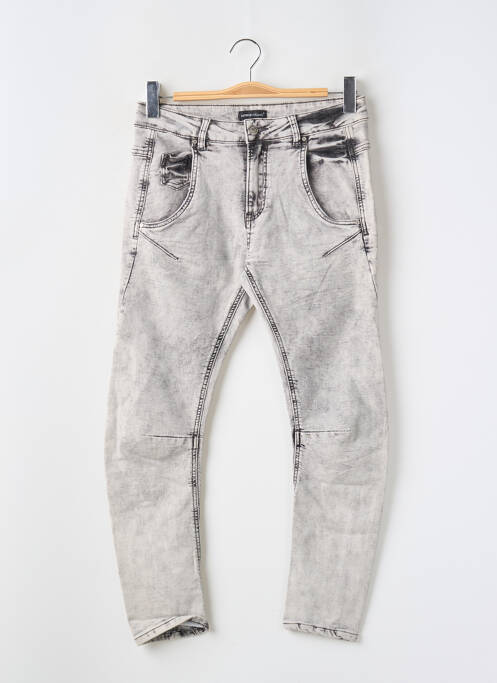 Jeans coupe slim gris ASTRID BLACK LABEL pour femme