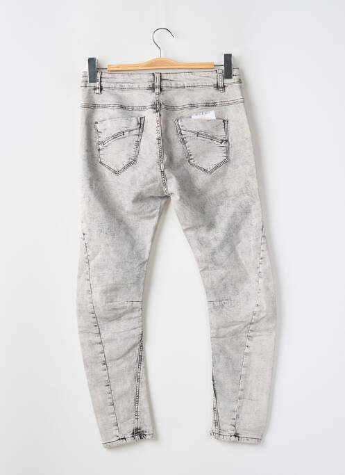 Jeans coupe slim gris ASTRID BLACK LABEL pour femme