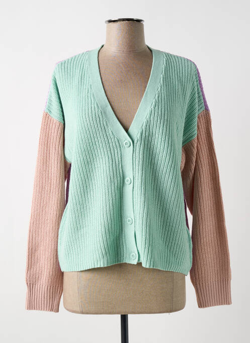 Gilet manches longues vert ONLY pour femme