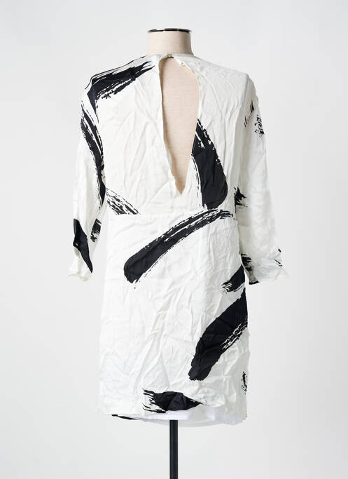 Robe courte blanc MANGO pour femme