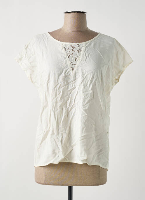 T-shirt beige VERO MODA pour femme