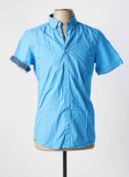 Chemise manches courtes bleu TOM TAILOR pour homme
