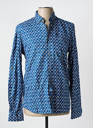 Chemise manches longues bleu LERROS homme