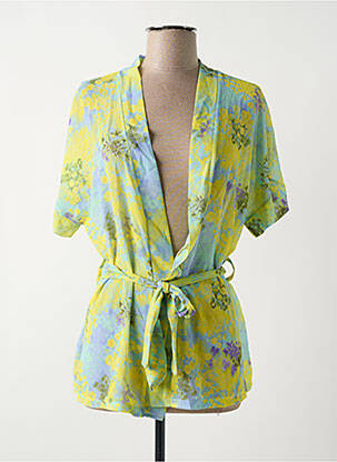 Gilet manches courtes jaune BELLITA femme