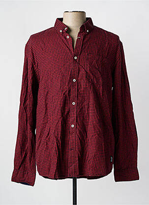 Chemise manches longues rouge TOM TAILOR pour homme