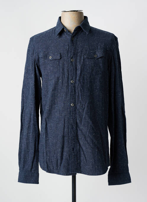 Chemise manches longues bleu PETROL INDUSTRIES pour homme
