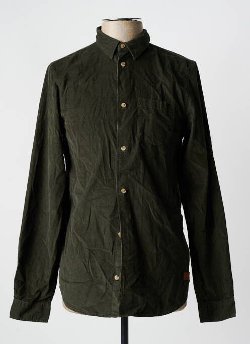 Chemise manches longues vert JACK & JONES pour garçon