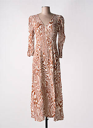Robe mi-longue beige ASTRID BLACK LABEL femme