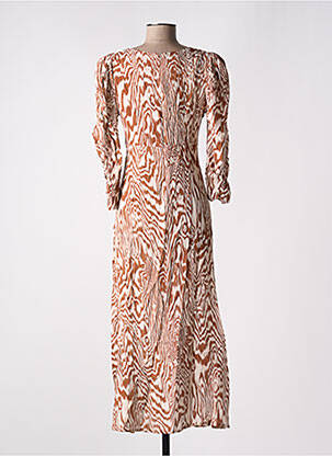 Robe mi-longue beige ASTRID BLACK LABEL femme