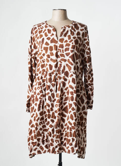 Robe mi-longue marron MORE & MORE pour femme
