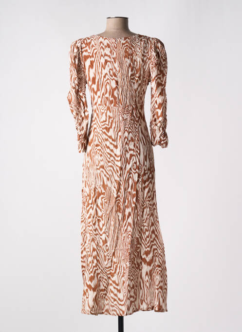 Robe mi-longue beige ASTRID BLACK LABEL pour femme