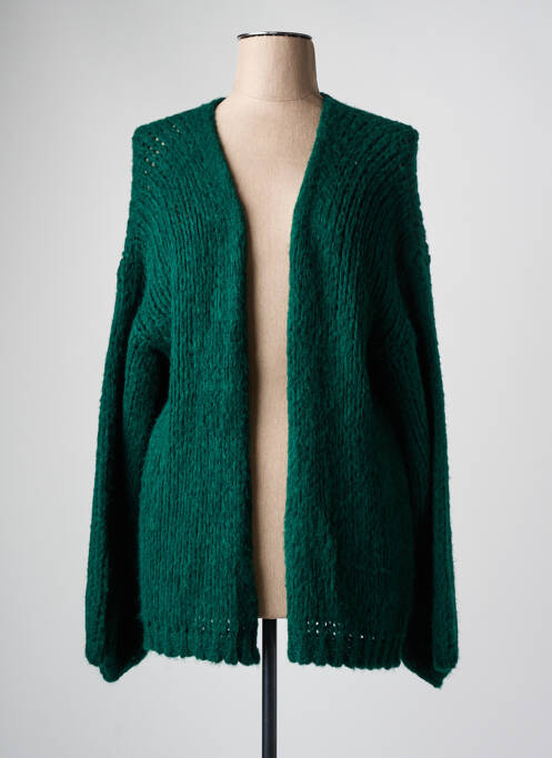 Gilet manches longues vert BELLITA pour femme