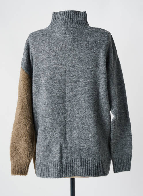 Pull col roulé gris NÜ femme