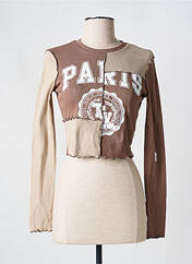 T-shirt marron TALLY WEIJL pour femme seconde vue