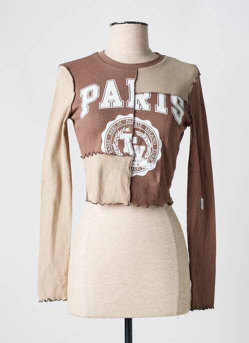 T-shirt marron TALLY WEIJL pour femme