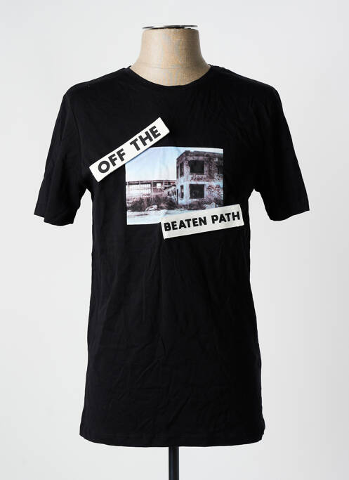 T-shirt noir JACK & JONES pour homme
