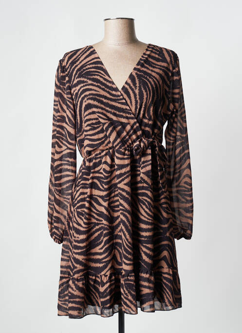 Robe courte marron HAILYS pour femme