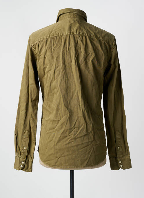 Chemise manches longues vert JACK & JONES pour homme