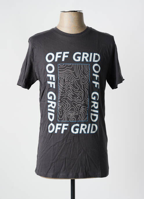 T-shirt gris JACK & JONES pour homme