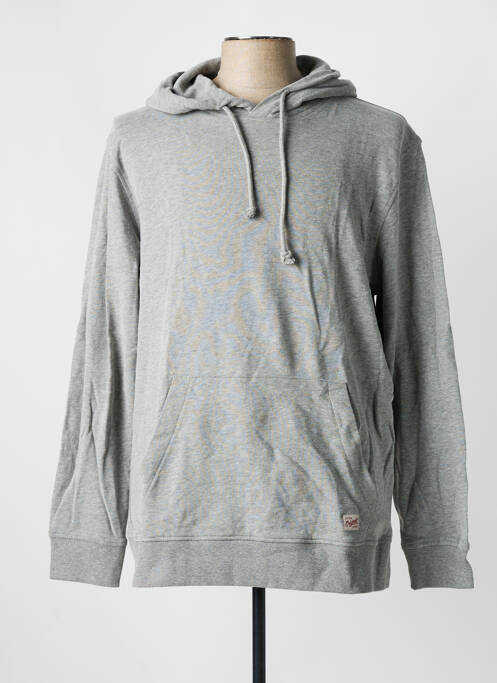Sweat-shirt à capuche gris JACK & JONES pour homme