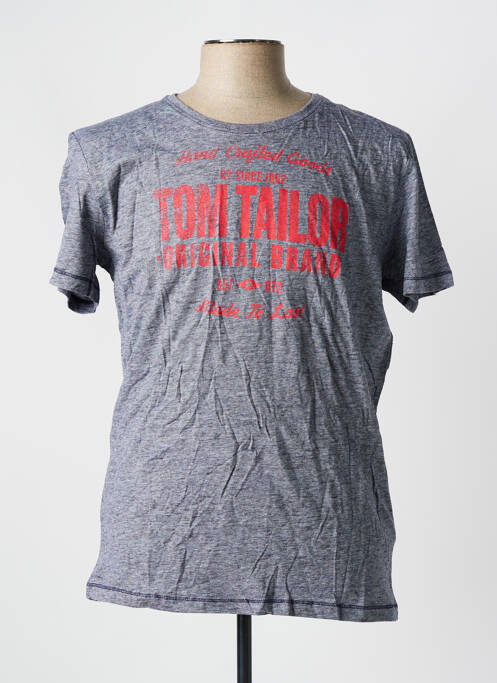 T-shirt bleu TOM TAILOR pour homme