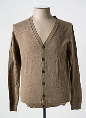 Gilet manches longues marron BRUCE & BUTLER  pour homme seconde vue