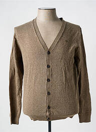 Gilet manches longues marron BRUCE & BUTLER  homme