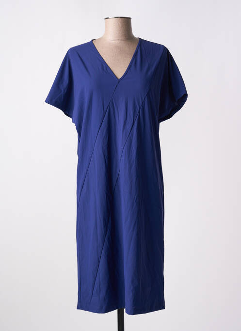 Robe mi-longue bleu LI Q pour femme