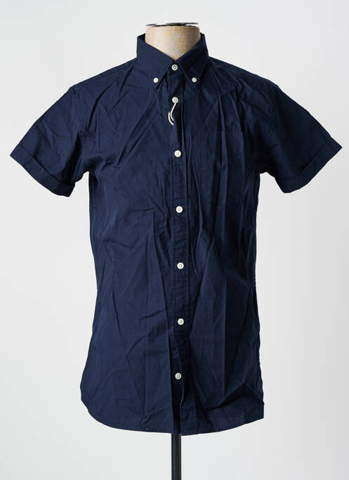 Chemise manches courtes bleu JACK & JONES pour homme
