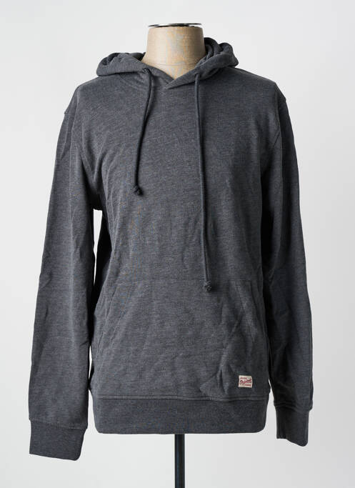 Sweat-shirt à capuche gris JACK & JONES pour homme