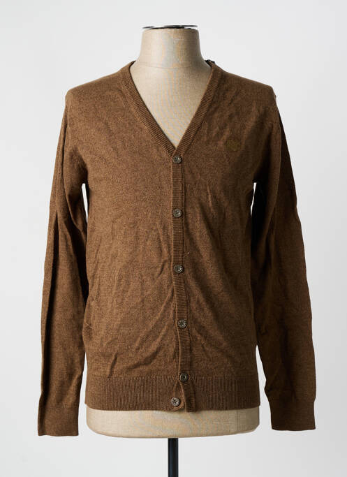 Gilet manches longues marron BRUCE & BUTLER  pour homme