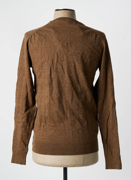 Gilet manches longues marron BRUCE & BUTLER  pour homme