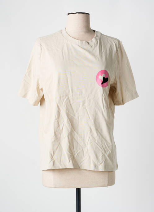 T-shirt beige ONLY pour femme