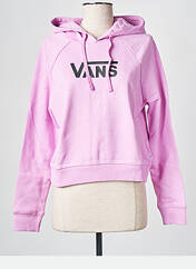 Sweat-shirt à capuche rose VANS pour femme seconde vue