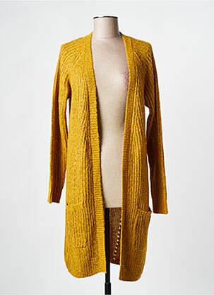 Gilet manches longues jaune ONLY femme