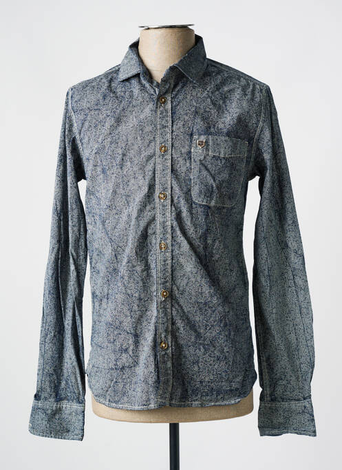 Chemise manches longues bleu PETROL INDUSTRIES pour homme