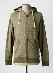 Sweat-shirt à capuche vert JACK & JONES pour homme seconde vue