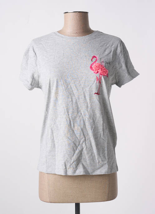 T-shirt gris JACQUELINE DE YONG pour femme